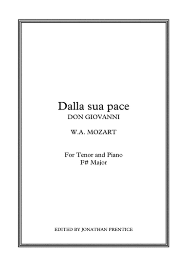 Dalla sua pace - Don Giovanni (F# Major) (arr. Jonathan Prentice)