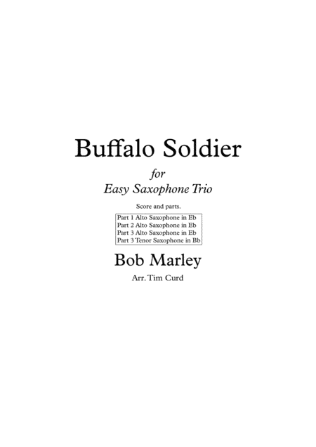 Buffalo Soldier (arr. Tim Curd.)