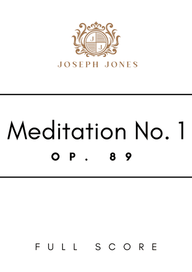 Meditation No. 1, Op. 89 - Score Only