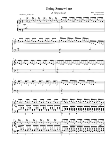 Going Somewhere (arr. Piano Palt)