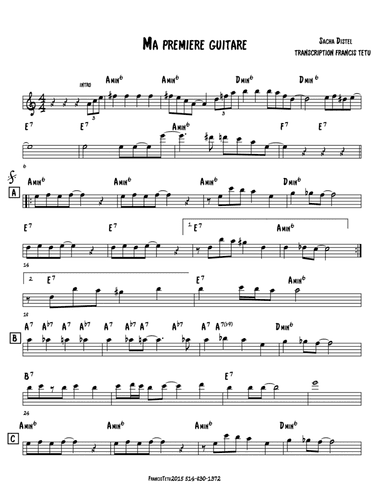 Ma première Guitare (arr. Francis Tétu)