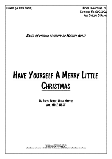 Have Yourself A Merry Little Christmas (arr. Mike West)