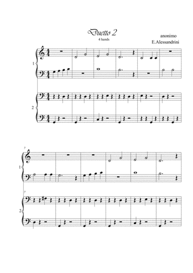 Duetto 2 for 4 hands (arr. Ester Alessandrini)