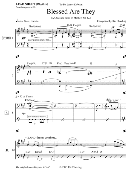 Blessed Are They (Lead Sheet)