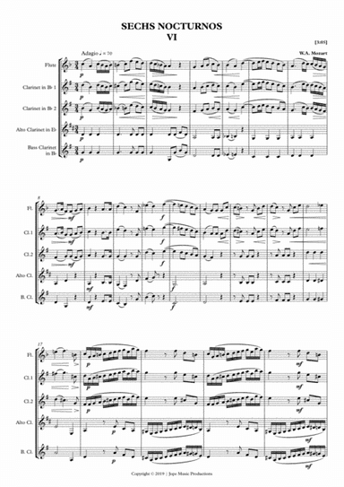 Sechs Nocturnos - W.A. Mozart (arr. Jope)