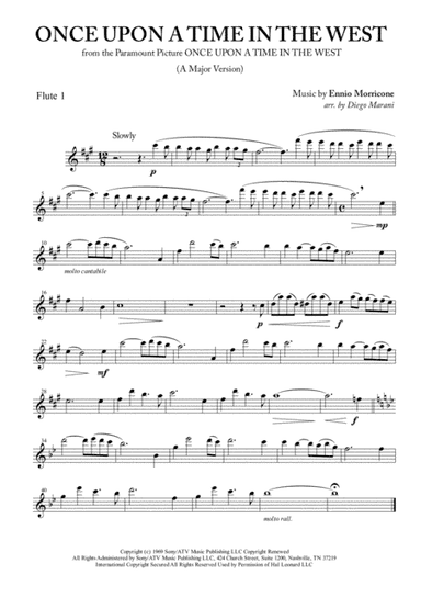 Once Upon A Time In The West from the Paramount Picture ONCE UPON A TIME IN THE WEST (arr. Diego Marani)