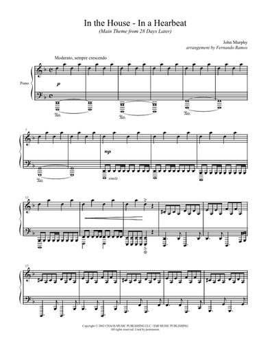 In The House - In A Heartbeat (cue) (arr. Fernando Ramos)