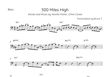 500 Miles High (arr. Bruna T.)