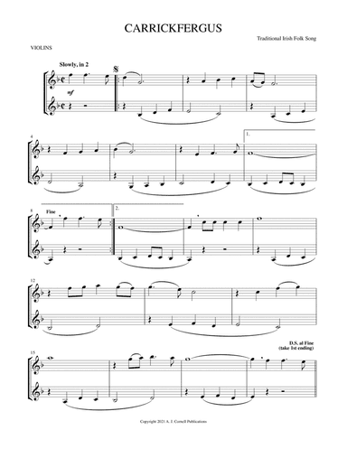 Carrickfergus (arr. Mark Phillips)