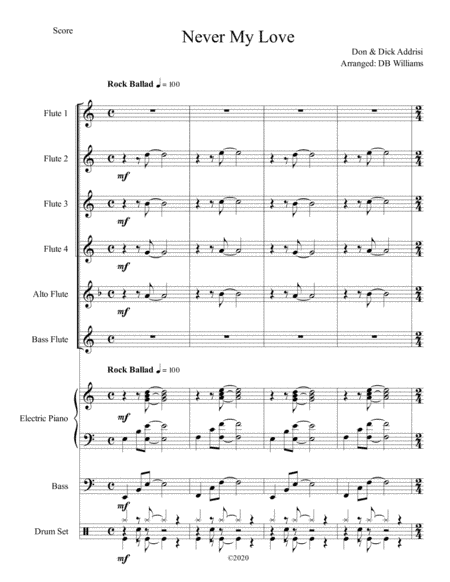 Never My Love (arr. DB Williams)