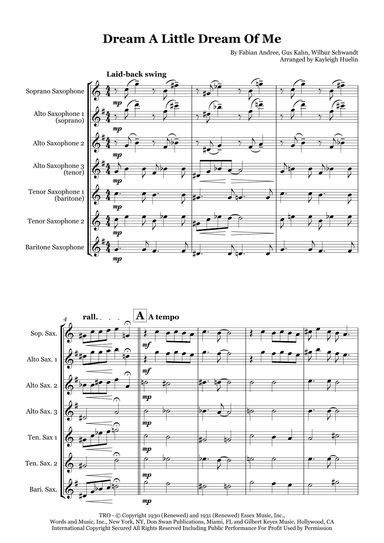 Dream A Little Dream Of Me (arr. Kayleigh Huelin)