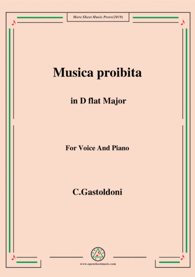 Gastoldoni-Musica proibita in D flat Major (arr. MSM)