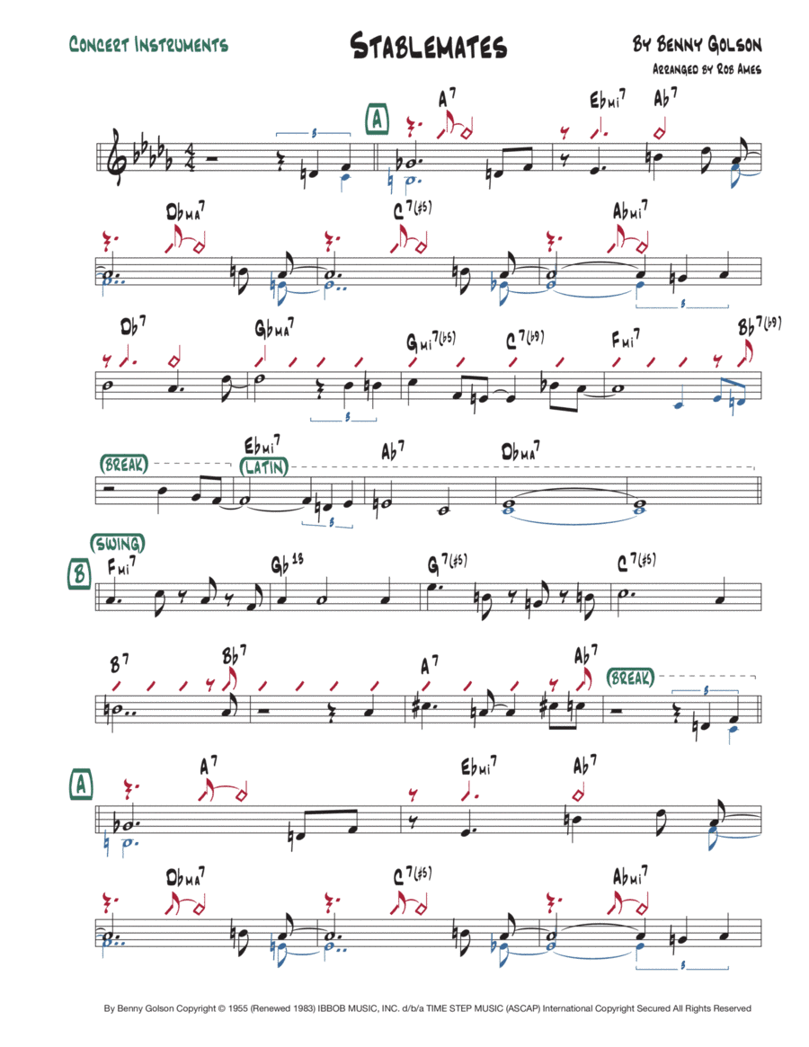 Stablemates (arr. Rob Ames)