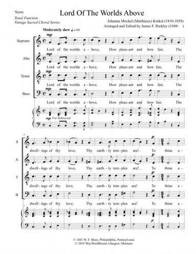 Lord Of The Worlds Above (arr. James F. Rickley)