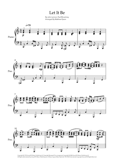 Let It Be (arr. Matthew pyeon)