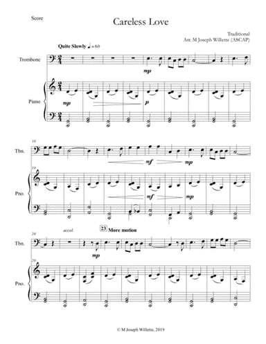 Careless Love - Trombone Solo w/ Piano (arr. M Joseph Willette)