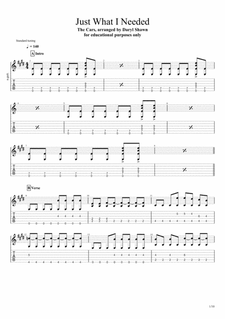 Just What I Needed (arr. Daryl Shawn)