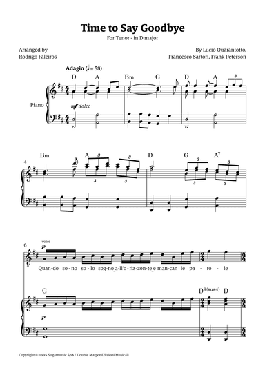 Time To Say Goodbye (arr. Rodrigo Faleiros)