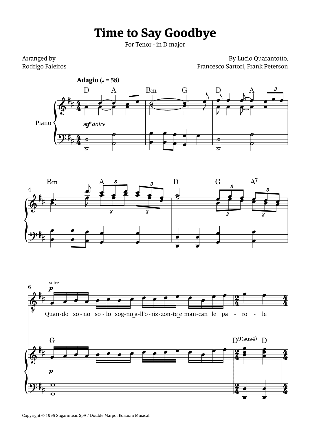 Time To Say Goodbye (arr. Rodrigo Faleiros)