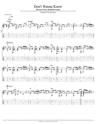 Don't Wanna Know (arr. Enrique Rojas)