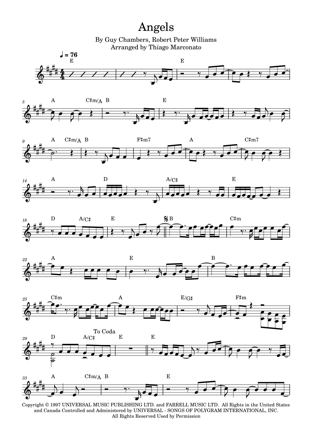 Angels (arr. Thiago Marconato)