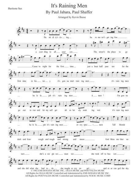 It's Raining Men (arr. Kevin Busse)