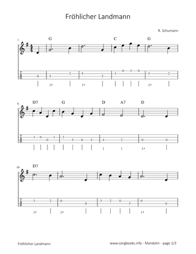 Fröhlicher Landmann - R. Schumann (arr. songbooks.info)