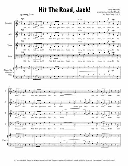 Hit The Road Jack (arr. Erin Craig)