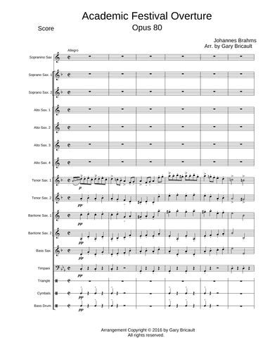 Academic Festival Overture - Opus 80 (arr. Gary Bricault)