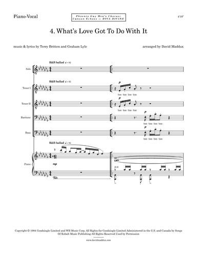 What's Love Got To Do With It (arr. David Maddux)