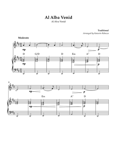 Al Alba Venid (arr. Kaiserin Rebecca)