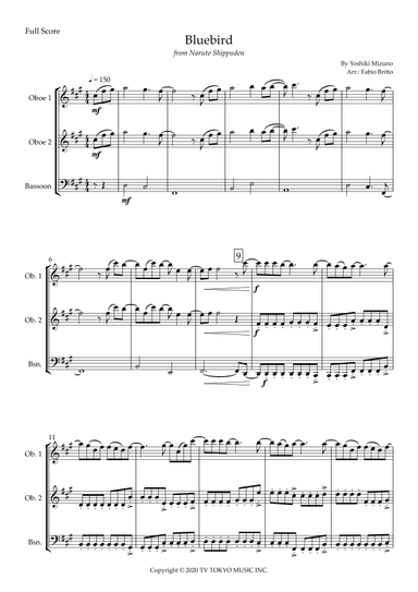 Ikimono Gakari's Blue Bird (arr. Fabio Britto)