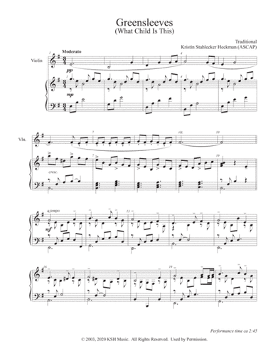 Greensleeves (What Child Is This) (arr. Kristin Stahlecker Heckman)