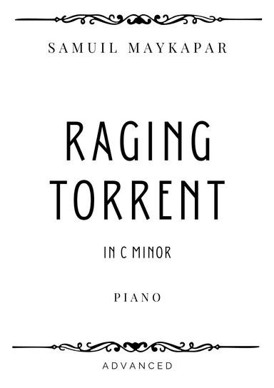 Maykapar - Raging Torrent in C minor - Advanced (arr. Piacere Music Sheets)