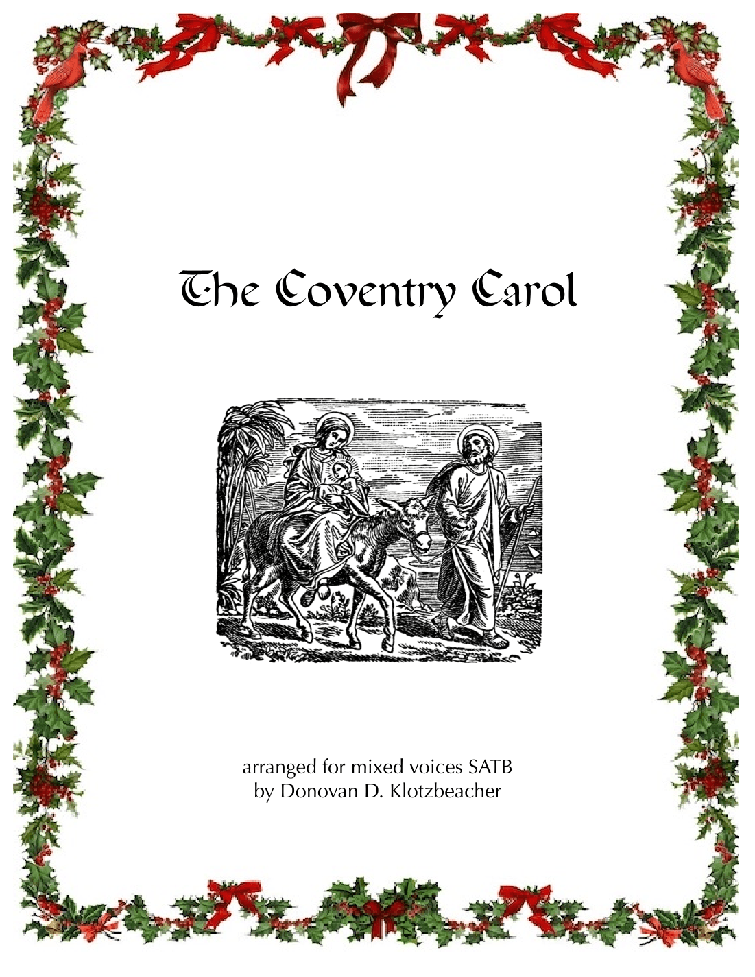 Coventry Carol (arr. Donovan D. Klotzbeacher)