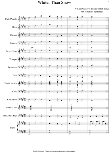 Whiter Than Snow - Score Only (arr. Albertino Fernandes)