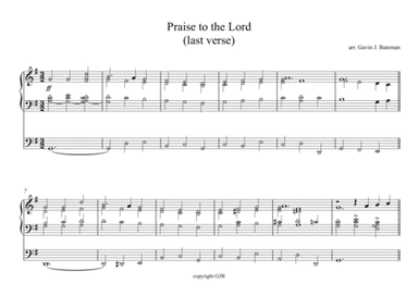 Praise to the Lord (arr. Gavin Bateman)