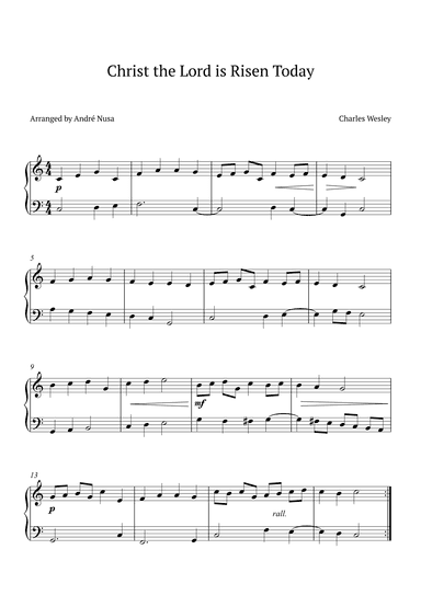 Christ the Lord is Risen Today (arr. André Nusa)
