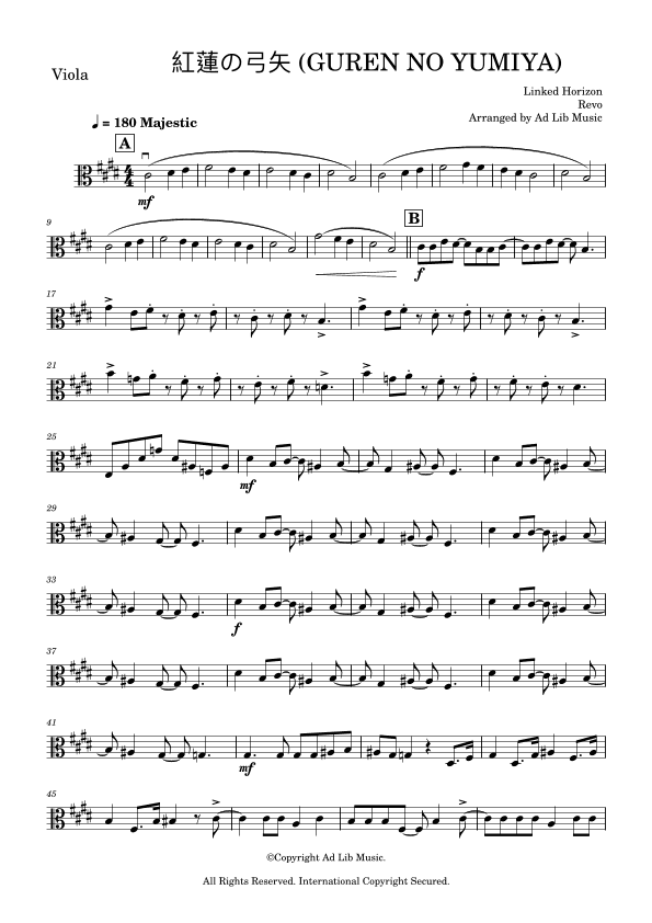 Gekijouban Shingeki No Kyojin Zenpen: Guren No Yumiya (arr. Ad Lib Music)