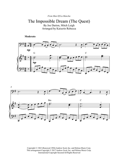 The Impossible Dream (the Quest) (arr. Kaiserin Rebecca)