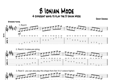 B Ionian Mode (4 Ways to Play)