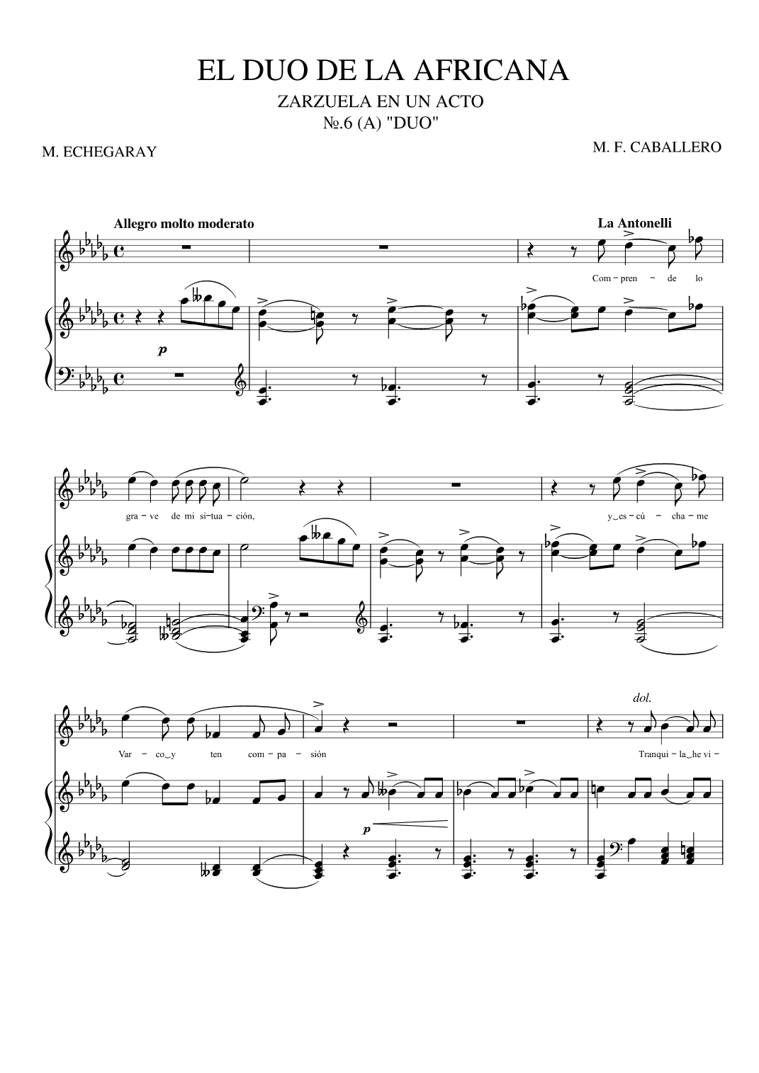 El duo de la Africana (arr. Renata Varnagirytė)