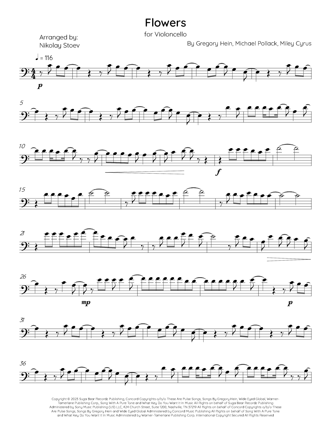 Flowers (arr. Nikolay Stoev)