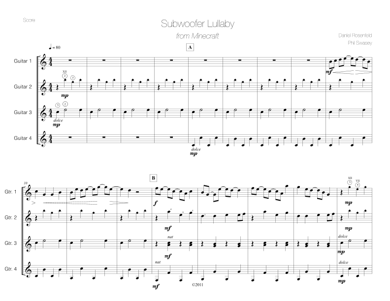Subwoofer Lullaby (arr. Phil Swasey)