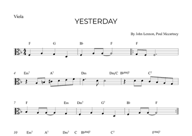 Yesterday (arr. Alex Nunes Rodrigues)