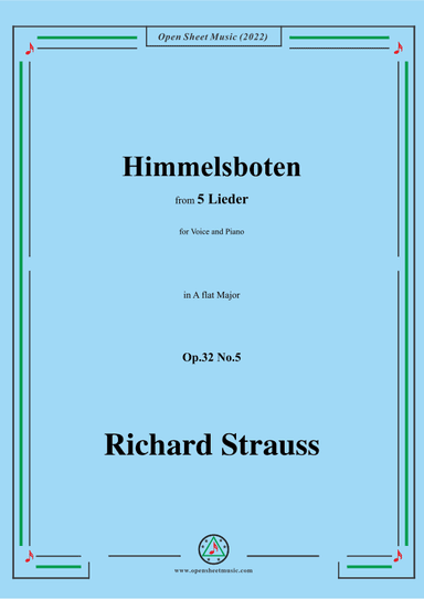 Richard Strauss-Himmelsboten,in A flat Major,Op.32 No.5 (arr. OSM Press)