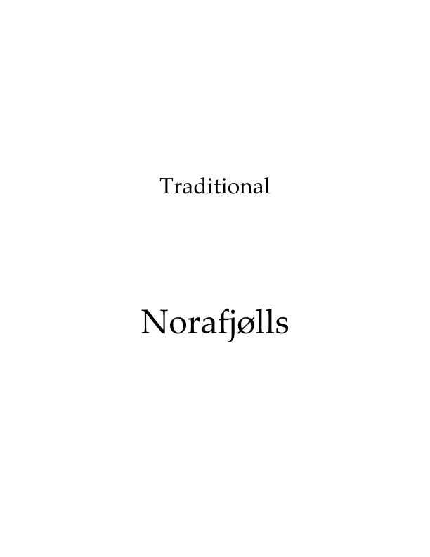 Norafjølls (arr. Andrew Rasmus)