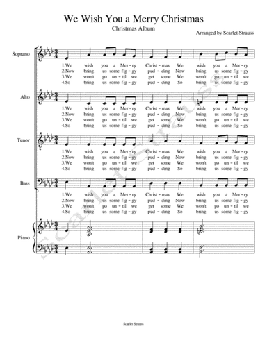 We wish you a Merry Christmas (arr. Scarlet Strauss)
