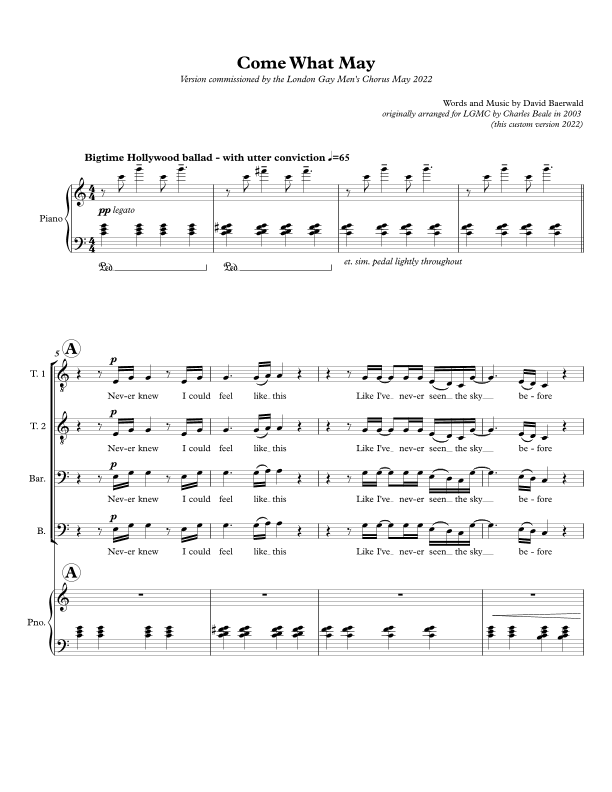 Come What May (arr. Charles Beale)