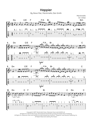 Happier (arr. Chloe)